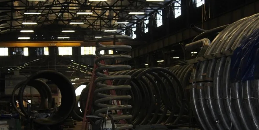 A pipe coil wound at American Pipe Bending in Tulsa