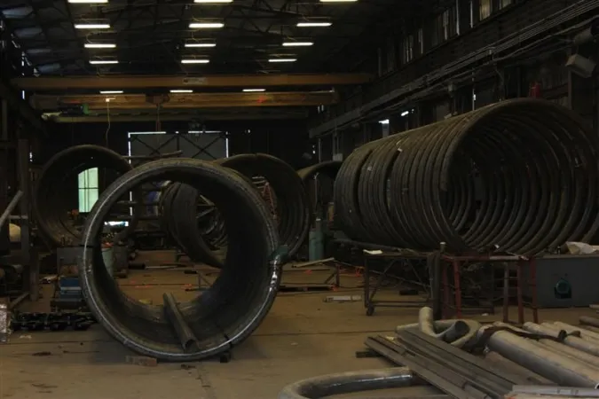 A pipe coil wound at American Pipe Bending in Tulsa