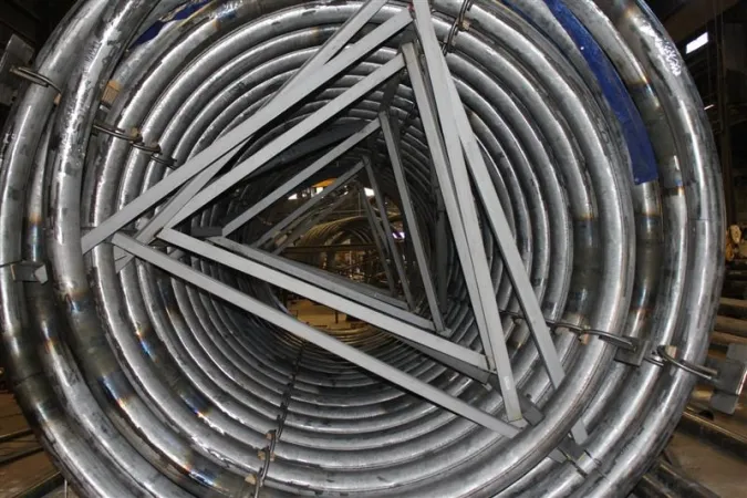 A pipe coil wound at American Pipe Bending in Tulsa