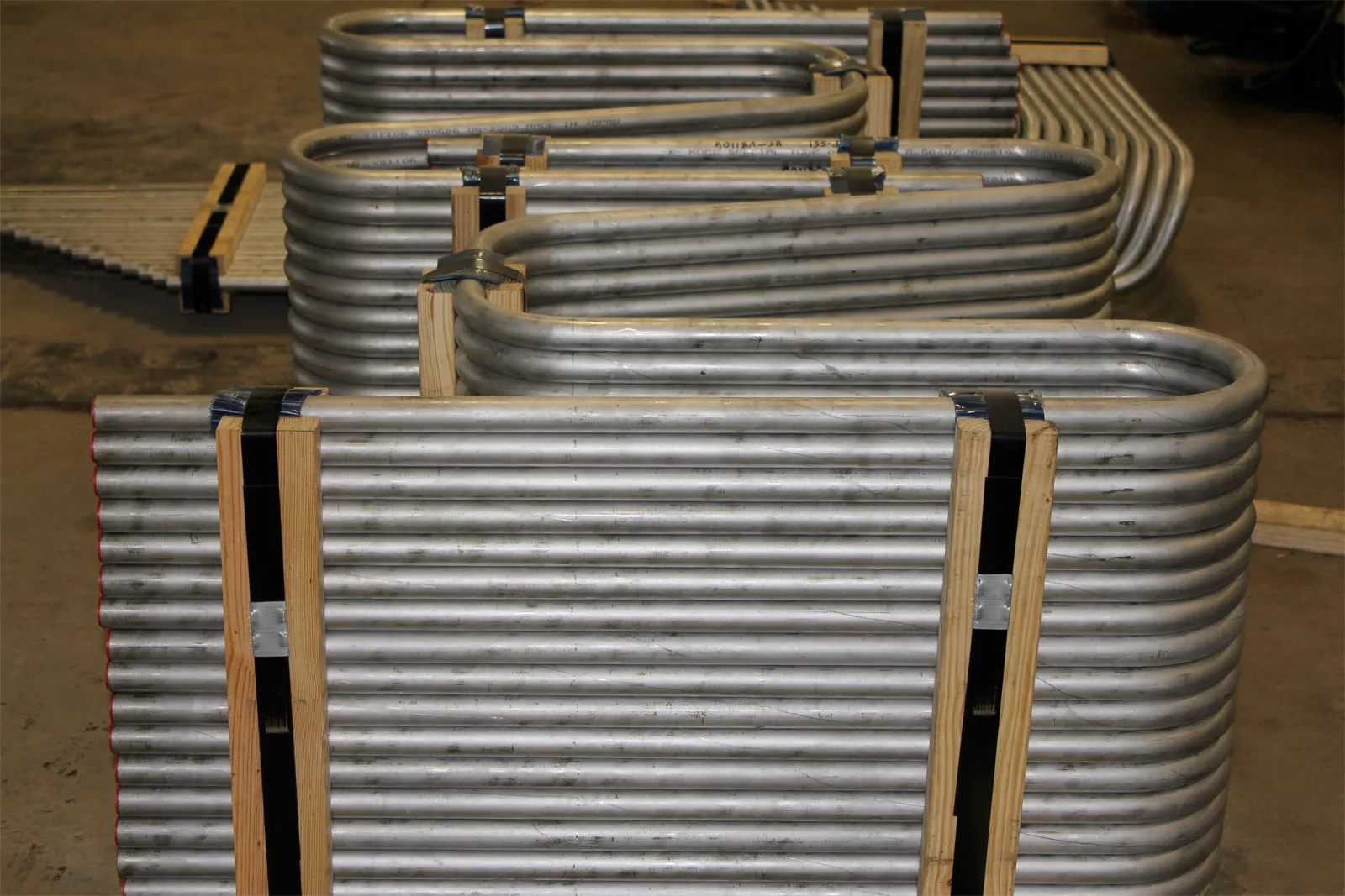 Cold bent pipe and tube on the American Pipe Bending shop floor