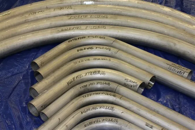 Cold bent pipe and tube on the American Pipe Bending shop floor