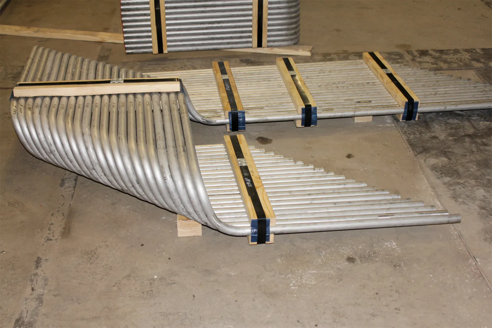 Cold bent pipe and tube on the American Pipe Bending shop floor