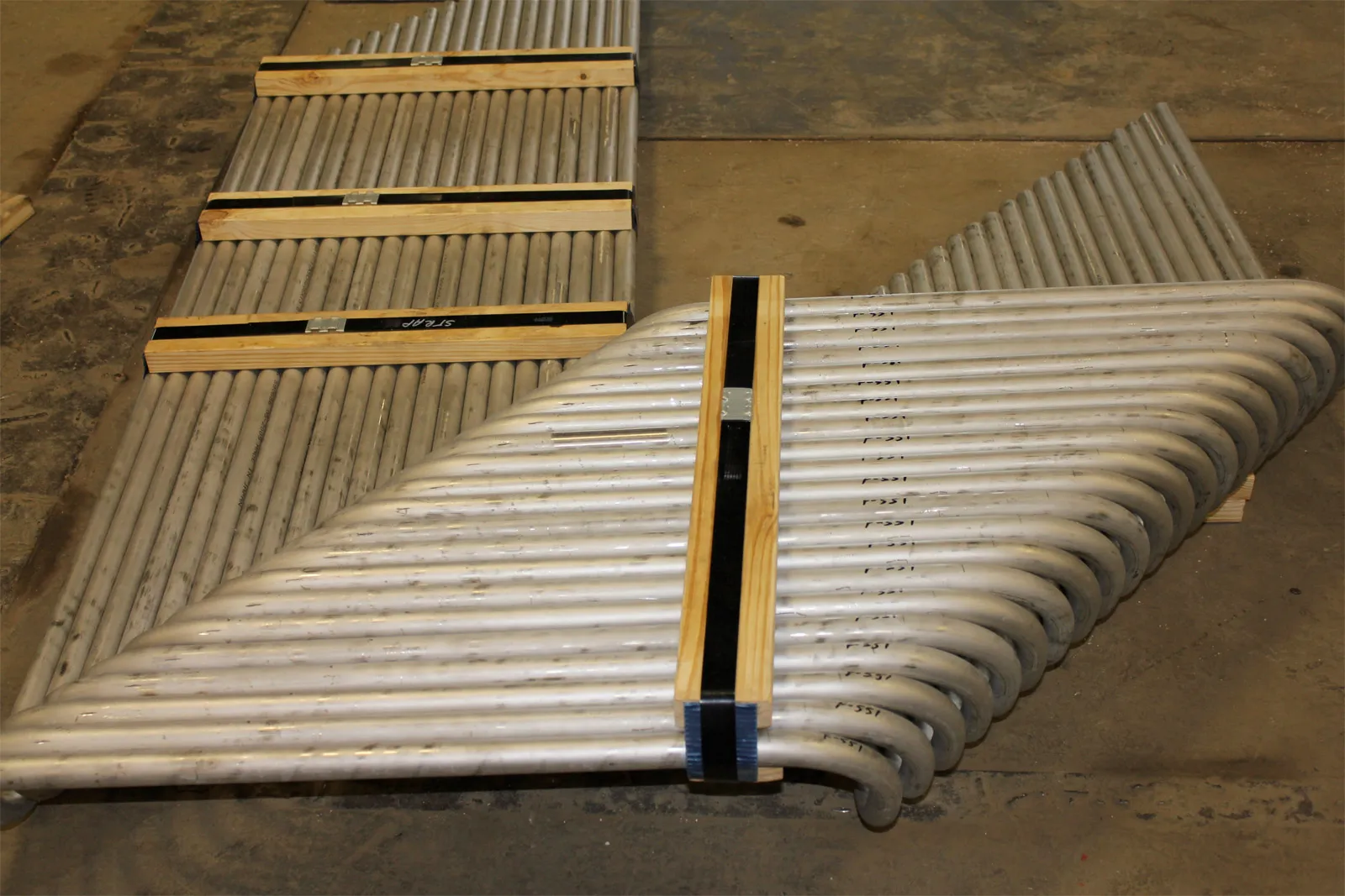 Cold bent pipe and tube on the American Pipe Bending shop floor