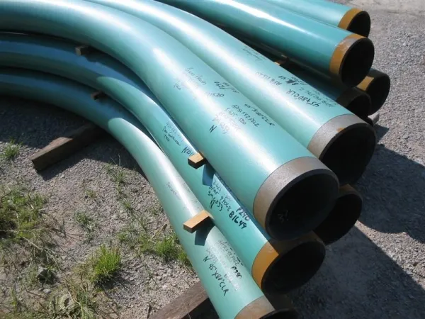 A heat induction bend produced at American Pipe Bending in Tulsa