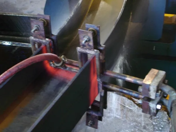 A heat induction bend produced at American Pipe Bending in Tulsa