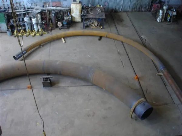 A heat induction bend produced at American Pipe Bending in Tulsa