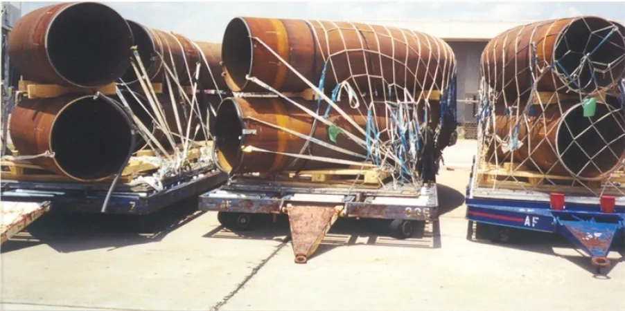 Finished bends loaded for shipping from the Dawson Road yard